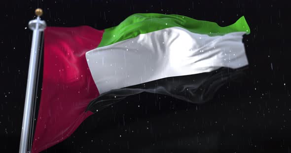 United Arab Emirates Flag Waving