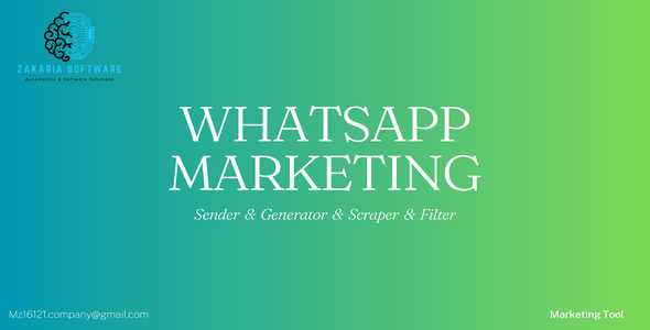 WhatsApp Marketing - Bulk Sender & Generator & Scraper & Filter