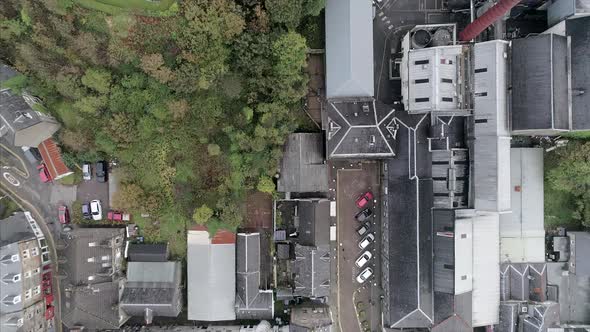 Top View Panning of Oban Town and McCgais Tower