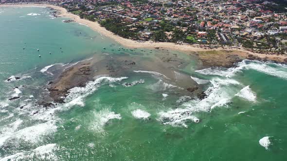 Tropical travel destinations at brazilian northeast. Salvador Bahia Brazil.