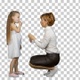 Worried mother giving medicine to her daughter, Alpha Channel - VideoHive Item for Sale