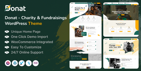 Donat – Charity & Fundraising WordPress Theme – 0 Sold!