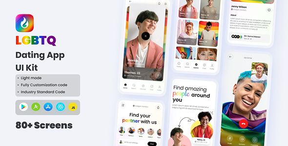 LGBTQ - Dating App React Native Expo Ui Kit