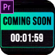 Coming Soon Countdown Timer UI Element MOGRT - VideoHive Item for Sale