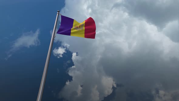 Andorra Flag Waving - 4K