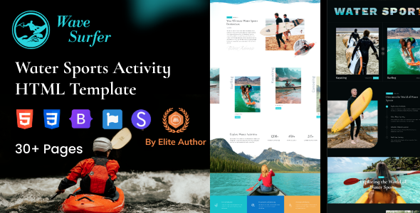 WaveSurfer – Surfing and Water Sports HTML Theme – 0 Sold!