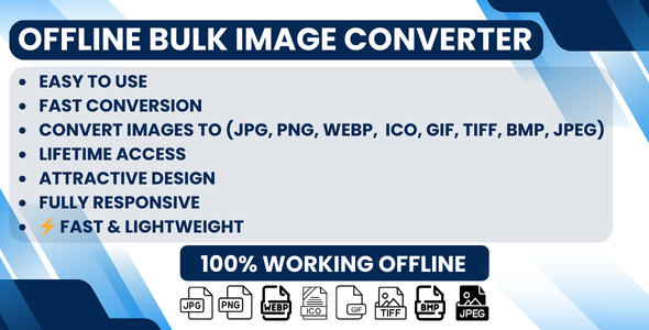 Bulk Image Converter - Fast & Easy Offline Image Format Conversion Tool