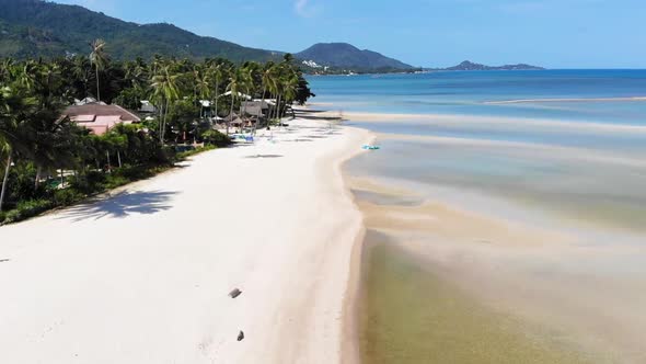 Drone view from tropical island beach, Koh Samui