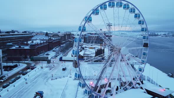 Skywheel Helsinki in the Winter