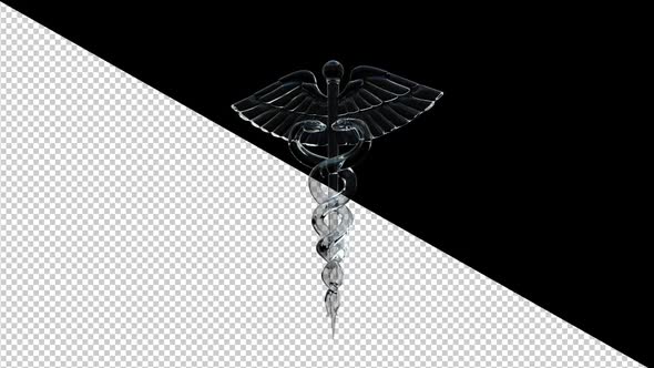 4K Medical Icon Caduceus