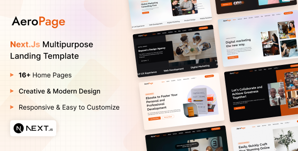 AeroPage - NextJs Multipurpose Landing Page Template