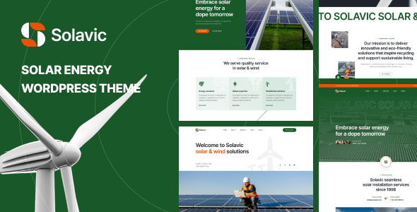 Solavic – Solar Energy WordPress Theme – 0 Sold!