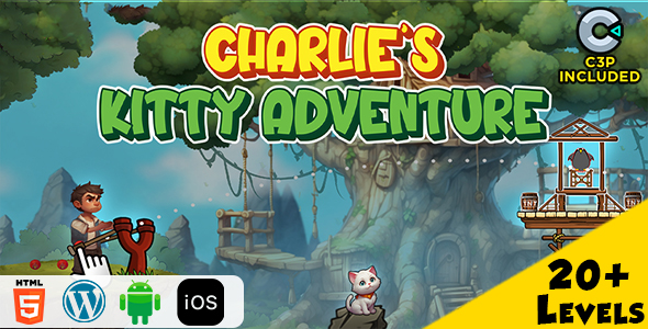 Charlie's Kitty Adventure HTML5 Construct 3 Game