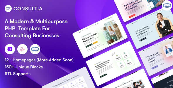 Consultia – Multipurpose Business Consulting PHP Template – 0 Sold!