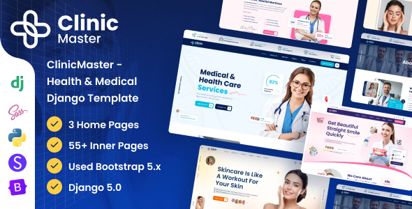 ClinicMaster – Health & Medical Django Template – 0 Sold!