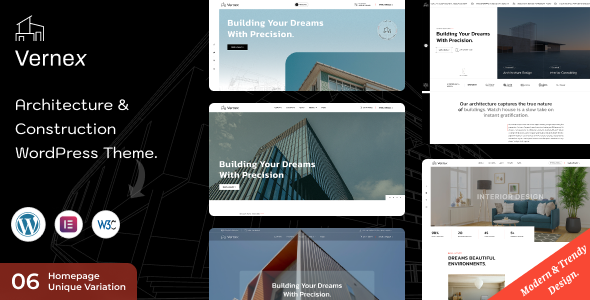 Vernex – Architecture & Construction WordPress Theme – 0 Sold!