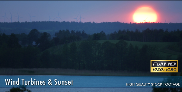 Wind Turbines & Sunset Bundle