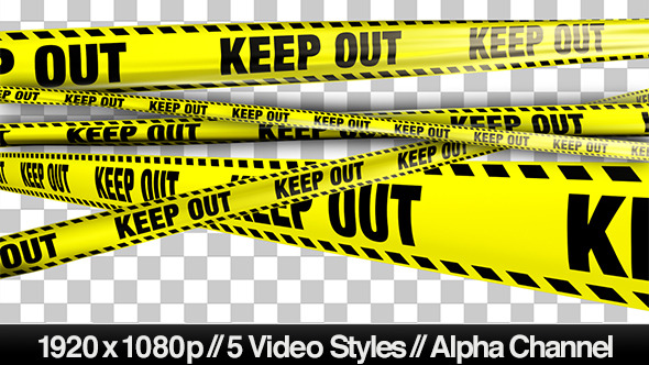 Yellow Keep Out Boundary Tape -  5 Videos