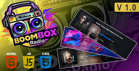 Radio BOOMBOX - Todo Players HTML5 ShoutCast, Icecast