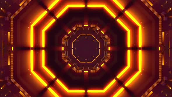 Glowing Grid Loop Background