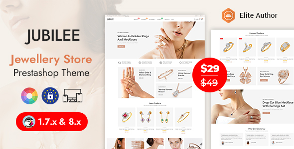 Jubilee – Handmade Jewelry Store PrestaShop Responsive Theme – 0 Sold!