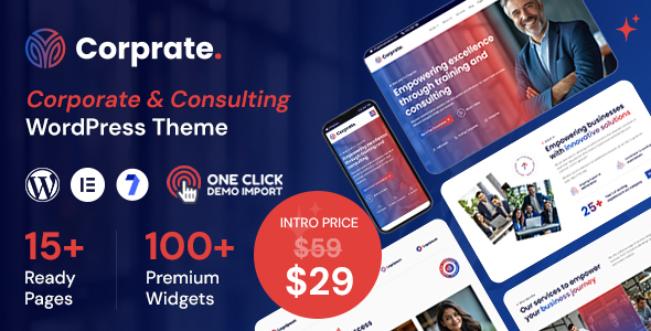 Corprate – Corporate & Consulting Business WordPress Theme – 0 Sold!