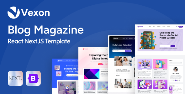 Vexon – Blog Magazine NextJS 14 Template – 0 Sold!