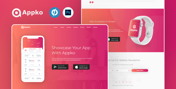 Appko - Unbounce App Landing Page