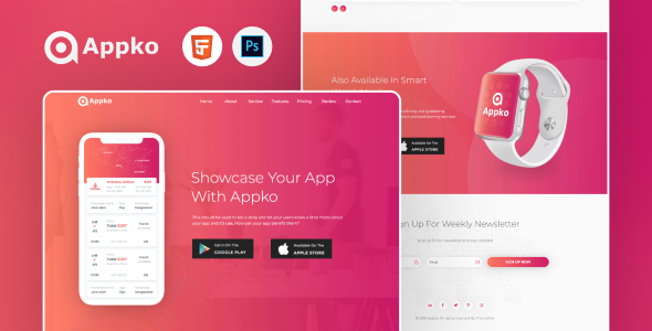 Appko - HTML5 App Landing Page