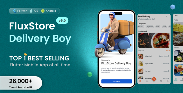 FluxStore Delivery Boy - Flutter App for Woocommerce