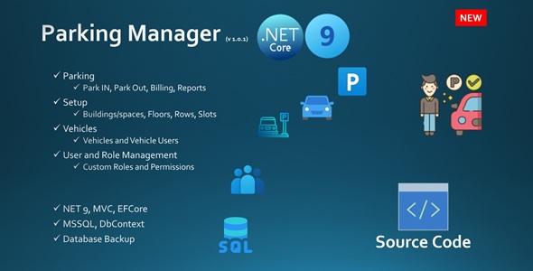 Parking Manager | Car and Vehicles| EF Core | NET 9 | MSSQL | C#