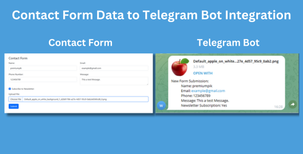 Contact Form Data to Telegram Bot Integration