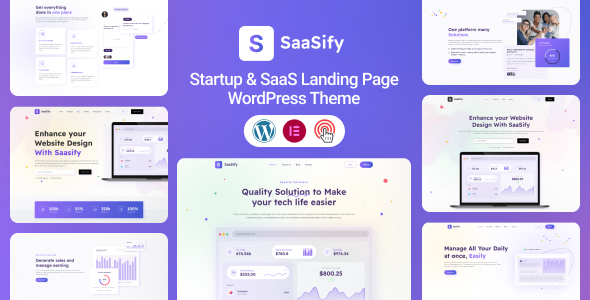 Saasify – Startup & SaaS Landing Page WordPress Theme