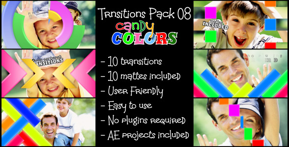 Transitions Pack 08 - Candy Colors