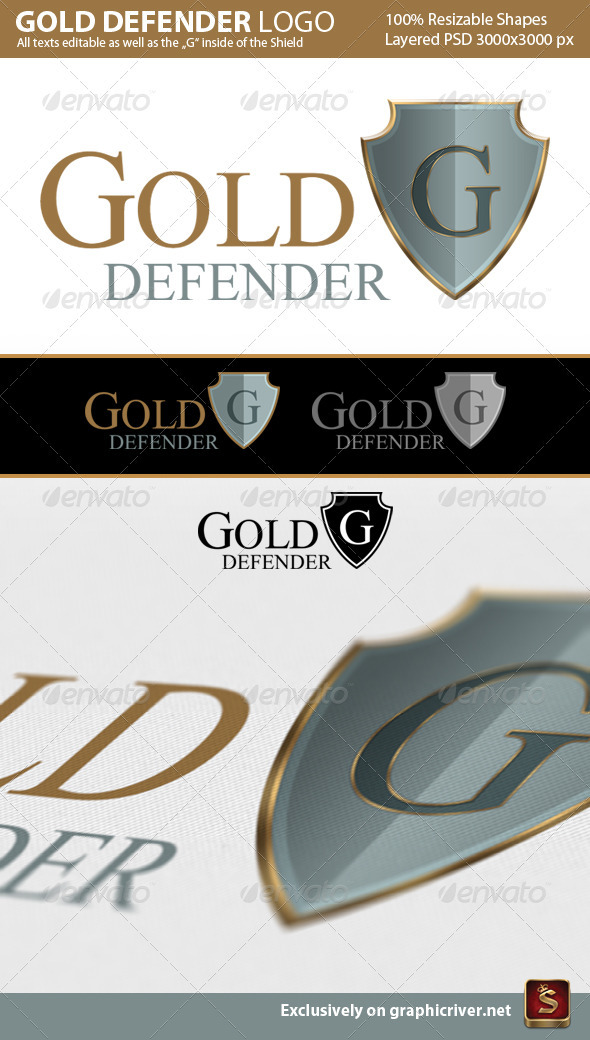 Gold Defender Logo Template