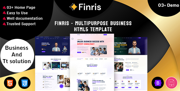 Finris - Multipurpose Business & IT Solutions HTML5 Template