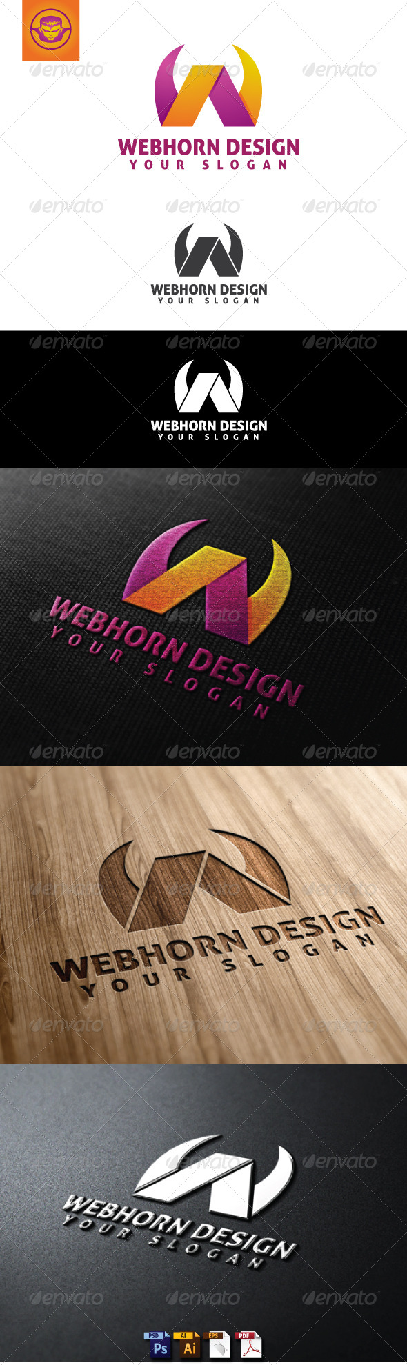 Webhorn Design Logo Template