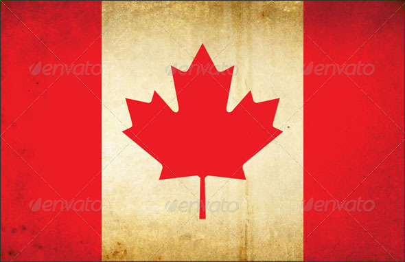 Grunge Dirty Canada Flag