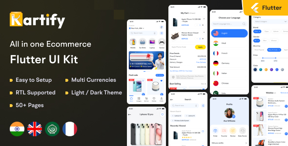 Kartify | Electronics Flutter eCommerce UI Kit