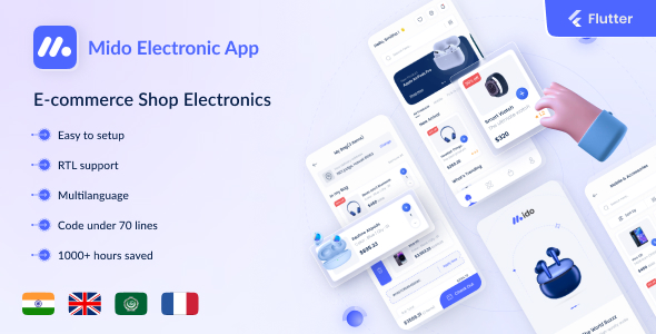 Mido – Electronics eCommerce App Flutter Ui Kit