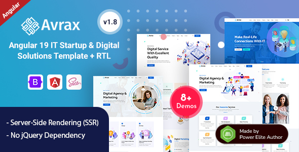 Avrax - Technology Services & IT Company Angular 19 Template