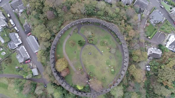 Top View of McCaigs Tower in Oban Scotland