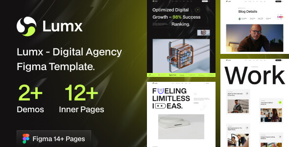 Lumx – Digital Agency Figma Template – 0 Sold!