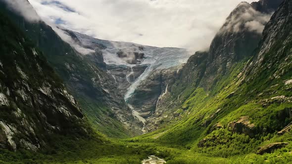 Beautiful Nature Norway Glacier Kjenndalsbreen.