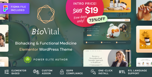 BioVital – Functional Medicine Doctor WordPress Theme – 0 Sold!