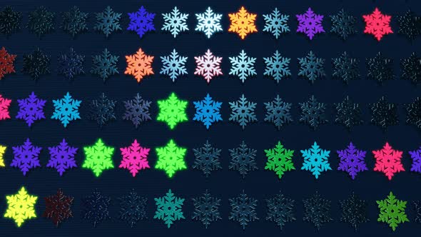 Christmas Composition As a New Year Background From a Garland with Bulbs in Form of Snowflakes That