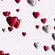 Looping Transparent Falling Hearts Icons - VideoHive Item for Sale