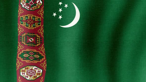 The National Flag of Turkmenistan