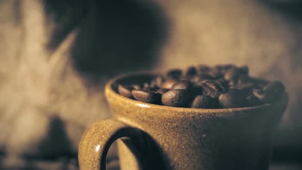 Coffee Cup and Coffee Beans