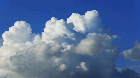 The blue sky and white clouds